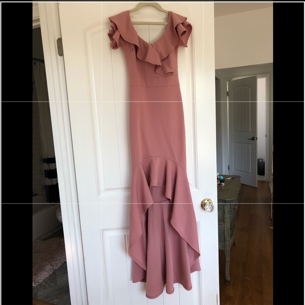 Dusty pink bridesmaid dress